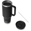 YETI Black Rambler 40 oz Travel Straw Mug with Color-Matched Straw Lid