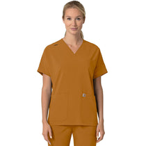 Carhartt Women's Fox Brown Four-Pocket Oversized V-Neck Top