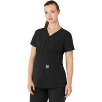 Carhartt Women's Black Four-Pocket Henley Maternity Top