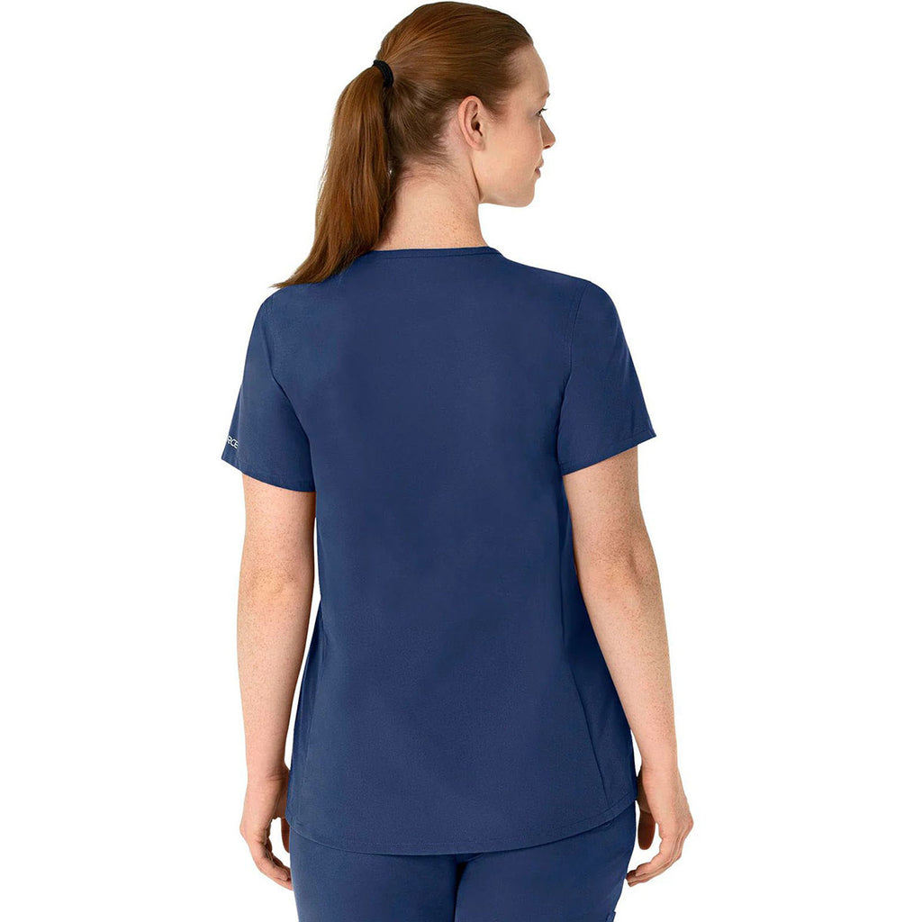 Carhartt Women's Navy Four-Pocket Henley Maternity Top