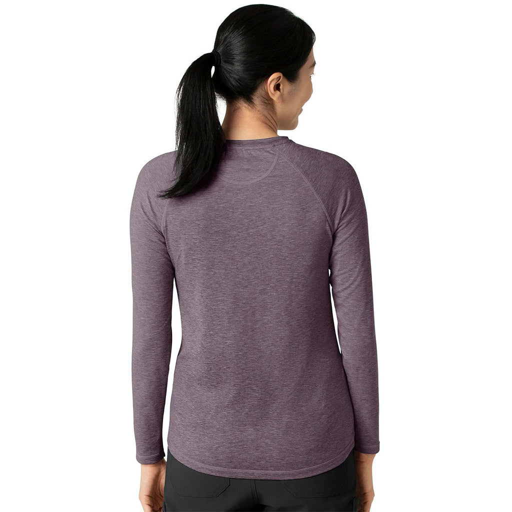 Carhartt Women's Black Plum Heather Performance Long Sleeve Tee