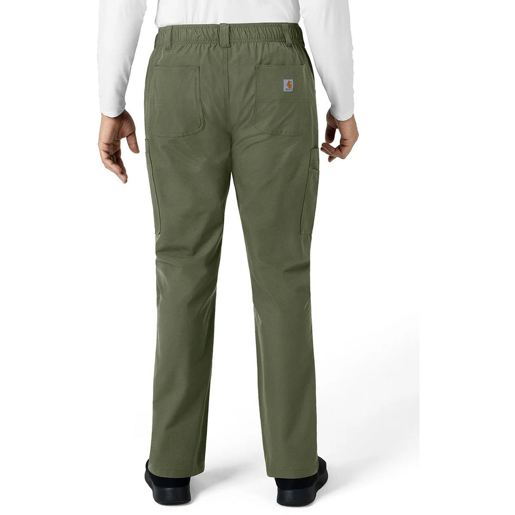 Carhartt Men's Olive Nine-Pocket Straight Leg Cargo Pant