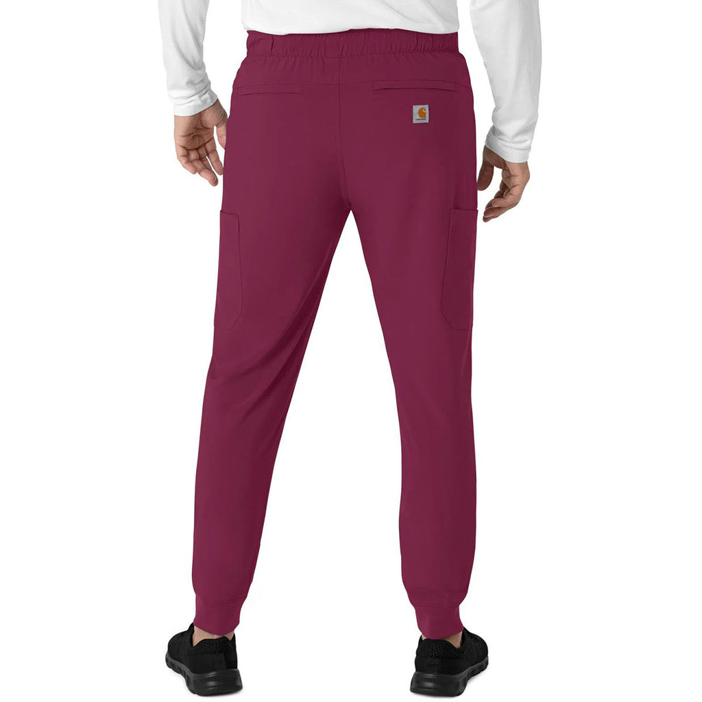 Carhartt Men's Wine Seven-Pocket Jogger Scrub Pant