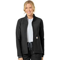 Carhartt Women's Black Three-Pocket Bonded Fleece Jacket