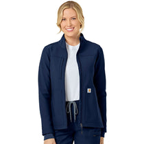 Carhartt Women's Navy Three-Pocket Bonded Fleece Jacket