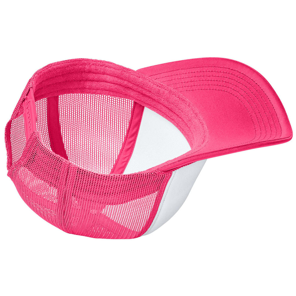 Port Authority White/Neon Pink/Neon Pink Foam Truck'N Cap