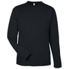 Core 365 Unisex Black Capital Long Sleeve Performance T-Shirt