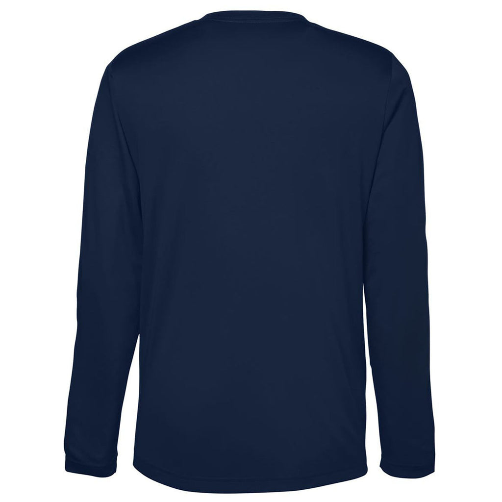 Core 365 Unisex Classic Navy Capital Long Sleeve Performance T-Shirt