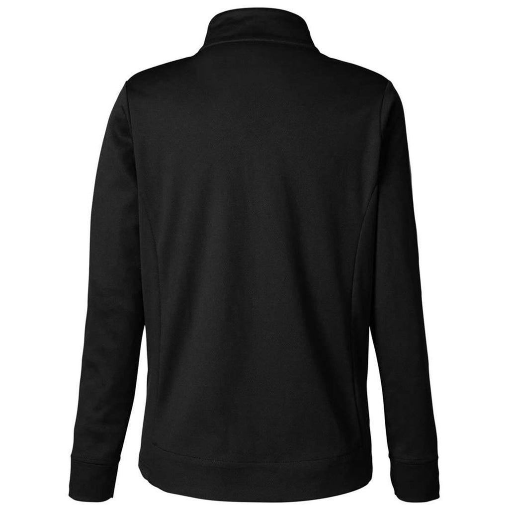 Core 365 Women's Black/Carbon Market Snag Protect Mesh Colorblock Quarter-Zip Pullover