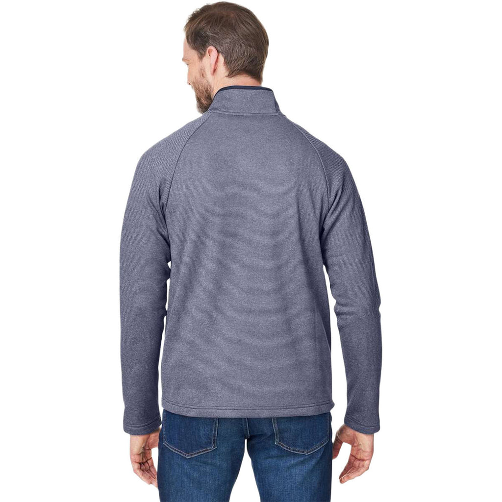 Core 365 Men's Classic Navy/White Venture Heathered Stripe Full-Zip