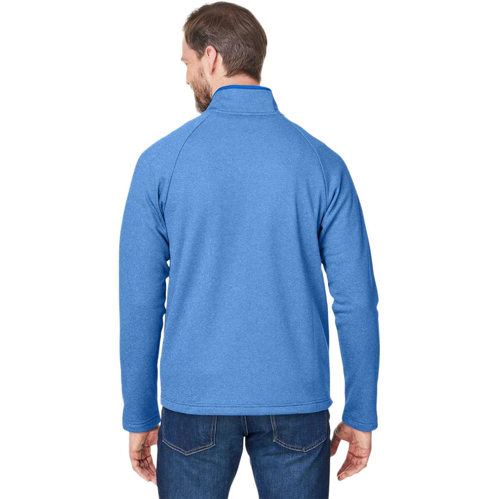 Core 365 Men's True Royal/White Venture Heathered Stripe Full-Zip