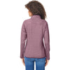 Core 365 Women's Burgundy/White Venture Heathered Stripe Full-Zip