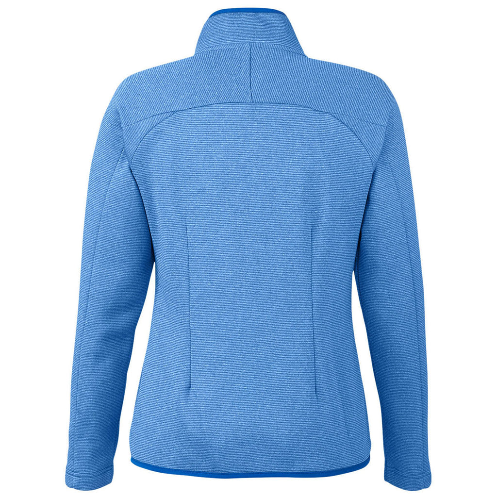 Core 365 Women's True Royal/White Venture Heathered Stripe Full-Zip