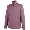 Core 365 Men's Burgundy/White Venture Heathered Stripe Quarter-Zip