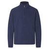 Landway Men's Atlantic Blue Cardiff Quarter-Zip Cotton Fleece Pullover