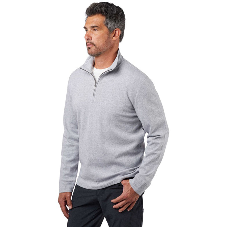 Landway Men's Greystone Cardiff Quarter-Zip Cotton Fleece Pullover