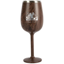 Snowfox Brown 12 oz. Insulated Stemmed Wine Glass