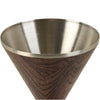 Snowfox Brown 8 oz. Double Wall Steel Stemmed Martini Glass