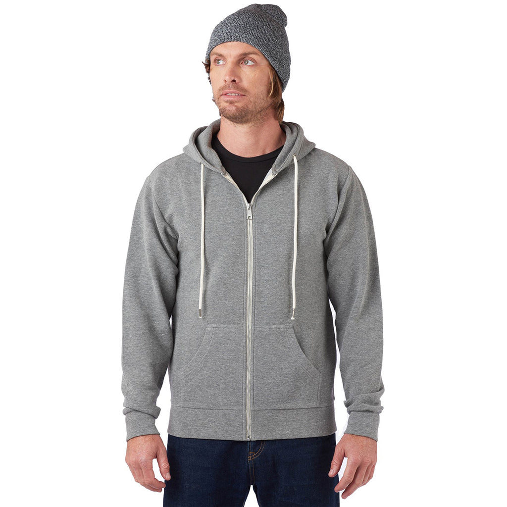 Landway Unisex Heather Grey Ottoman Textured Hoodie