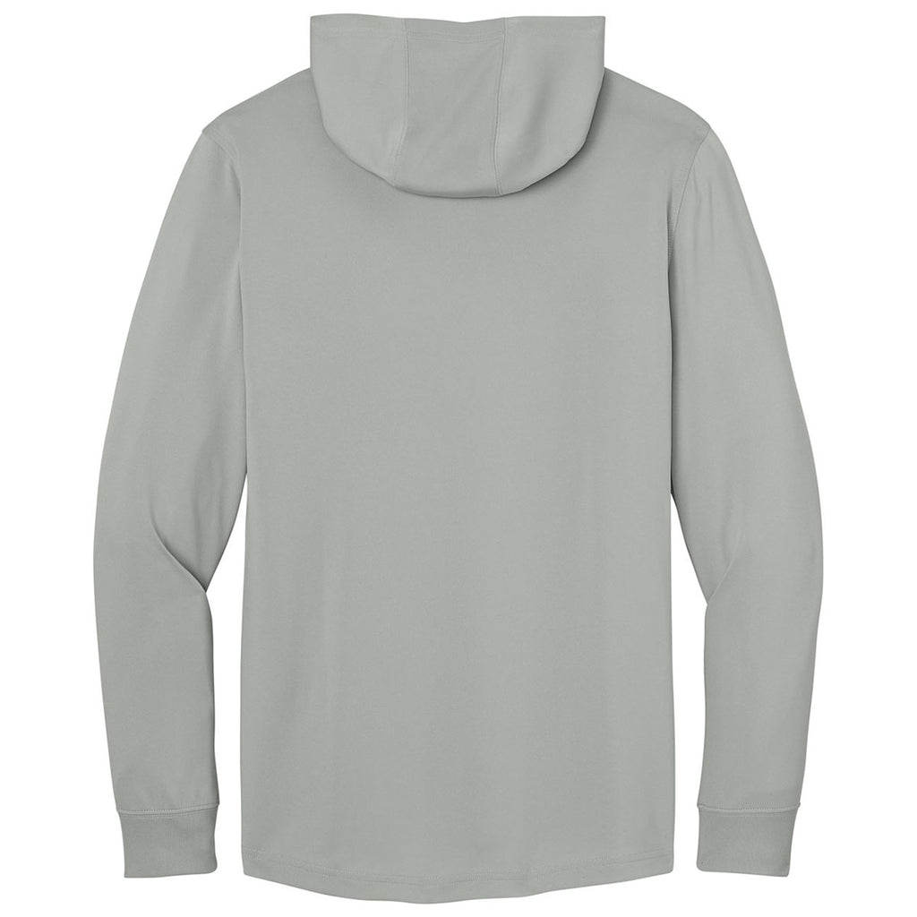 CornerStone Men's Light Grey Workwear Pro Long Sleeve Hooded Tee