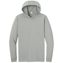 CornerStone Men's Light Grey Workwear Pro Long Sleeve Hooded Tee