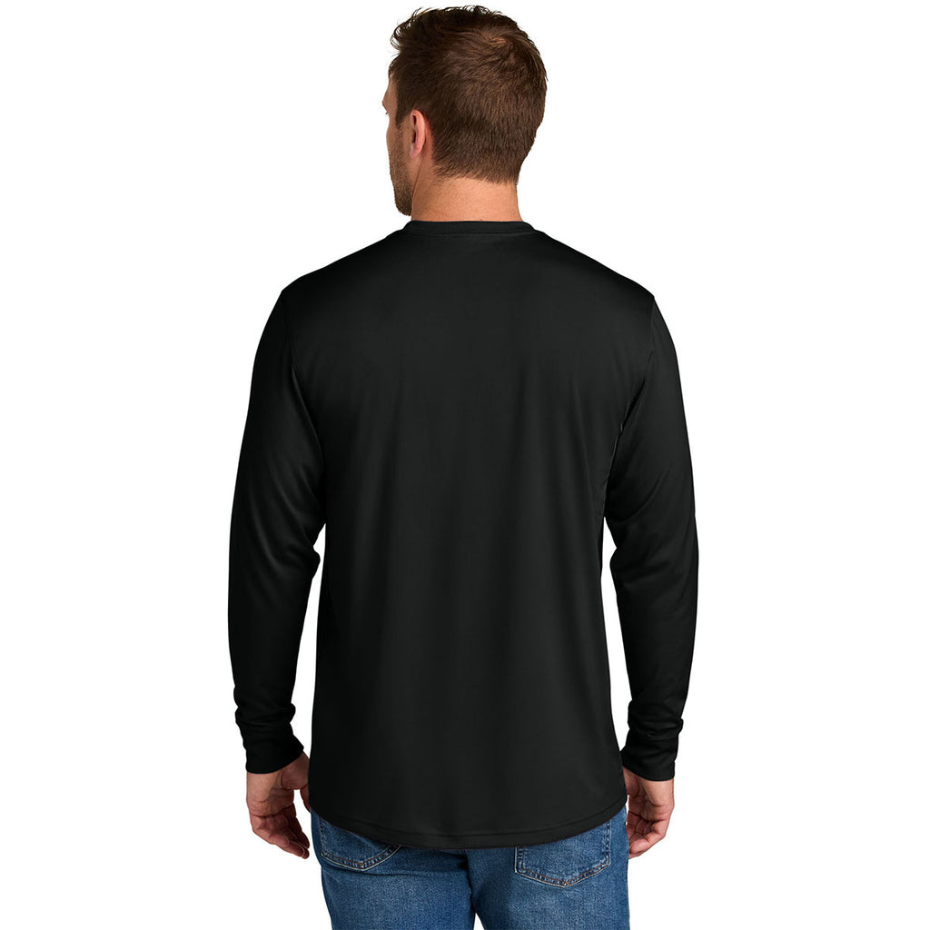 CornerStone Men's Black Workwear Pro Long Sleeve Pocket Tee