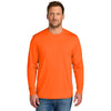 CornerStone Men's Safety Orange Workwear Pro Long Sleeve Pocket Tee