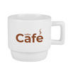 Best Promotions White 11 Oz. Ceramic Stacking Mug