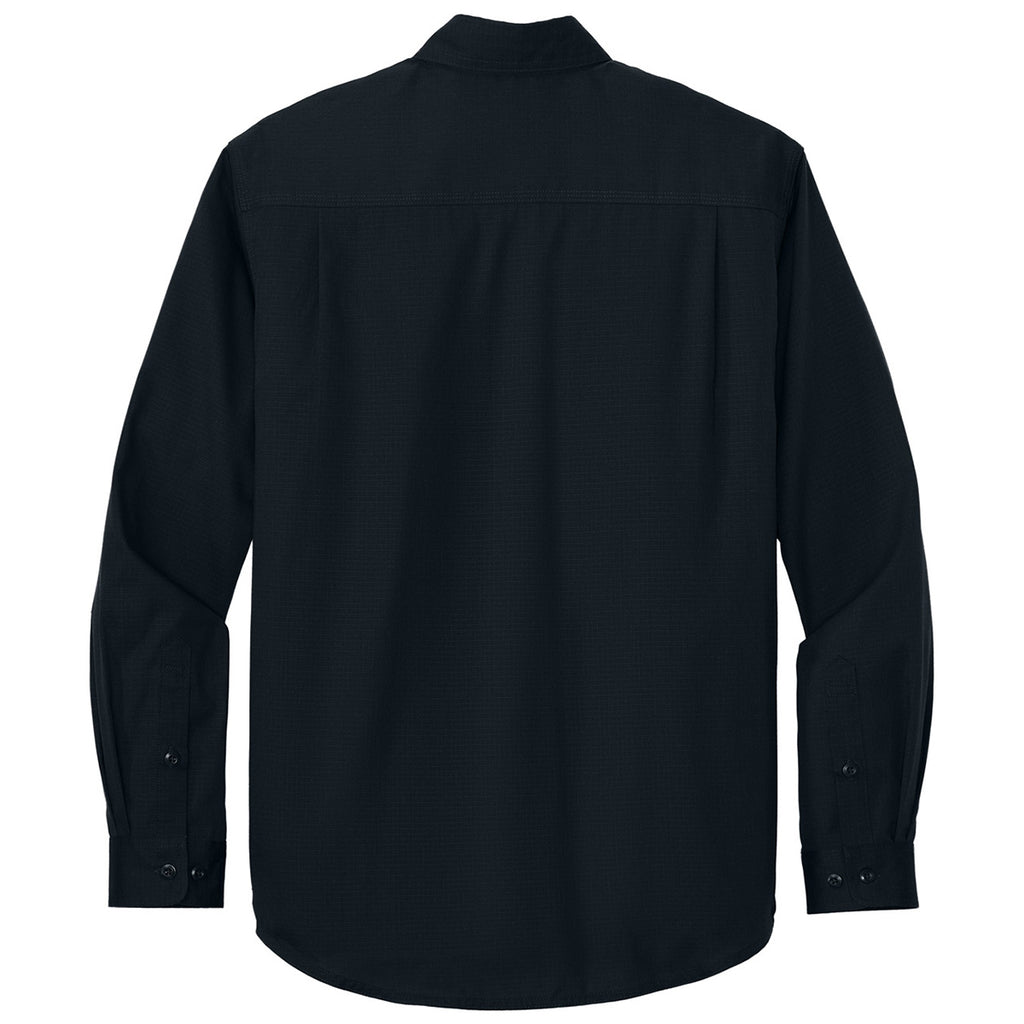 CornerStone Men's Navy Blue Long Sleeve Select Ripstop Shirt