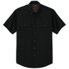 CornerStone Men's Black Short Sleeve Select Ripstop Shirt