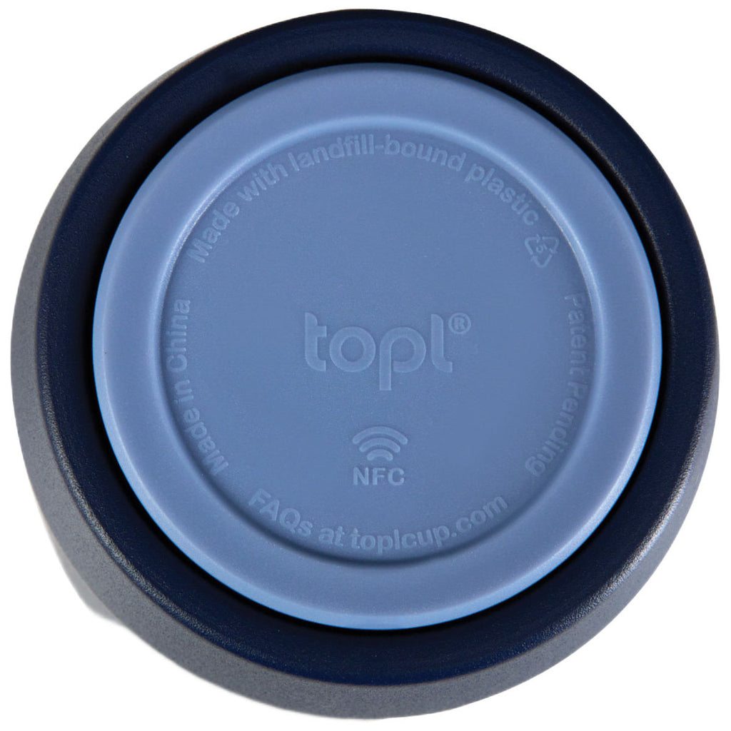 TOPL Navy 12 oz. Double Wall, Recycled Stainless Steel 360° Tumbler