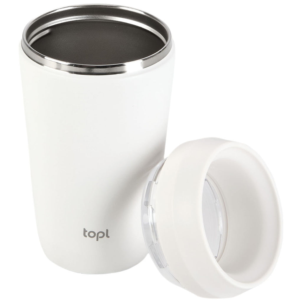 TOPL White 12 oz. Double Wall, Recycled Stainless Steel 360° Tumbler