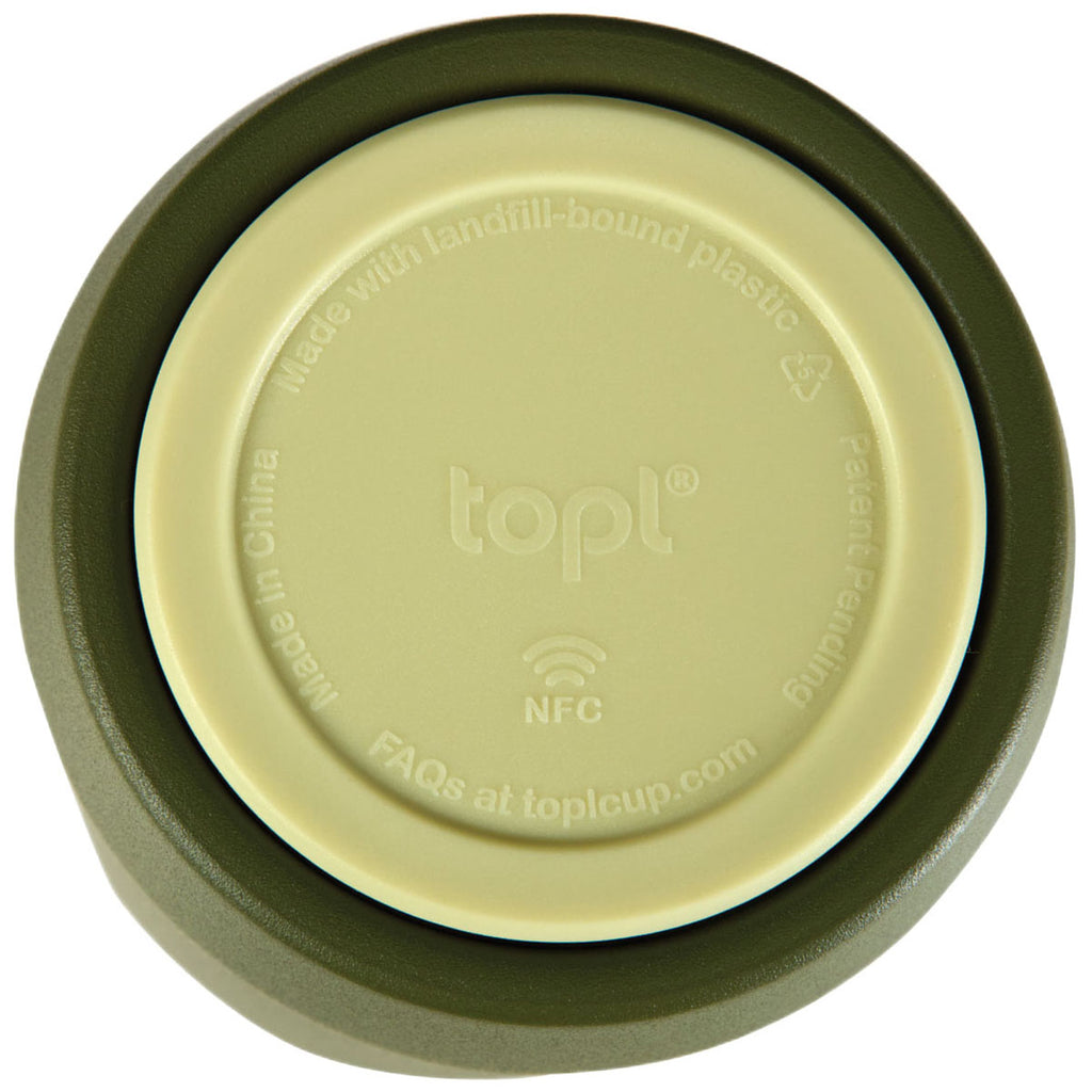 TOPL Olive 16 oz. Double Wall, Recycled Stainless Steel 360° Tumbler