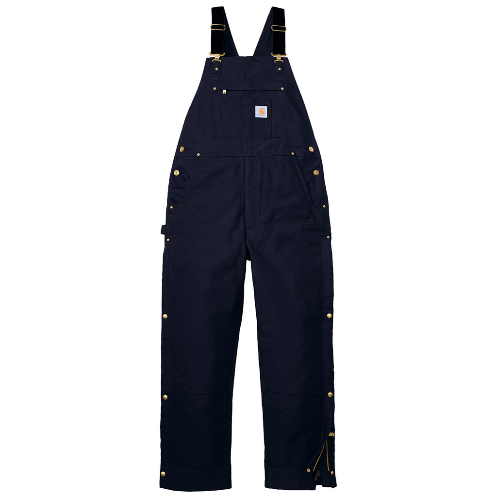 Carhartt Unisex Dark Navy Firm Duck Insulated Bib Overalls