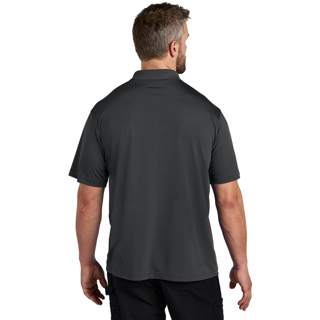 Carhartt Men's Shadow Grey Force Snag-Resistant Pocket Polo