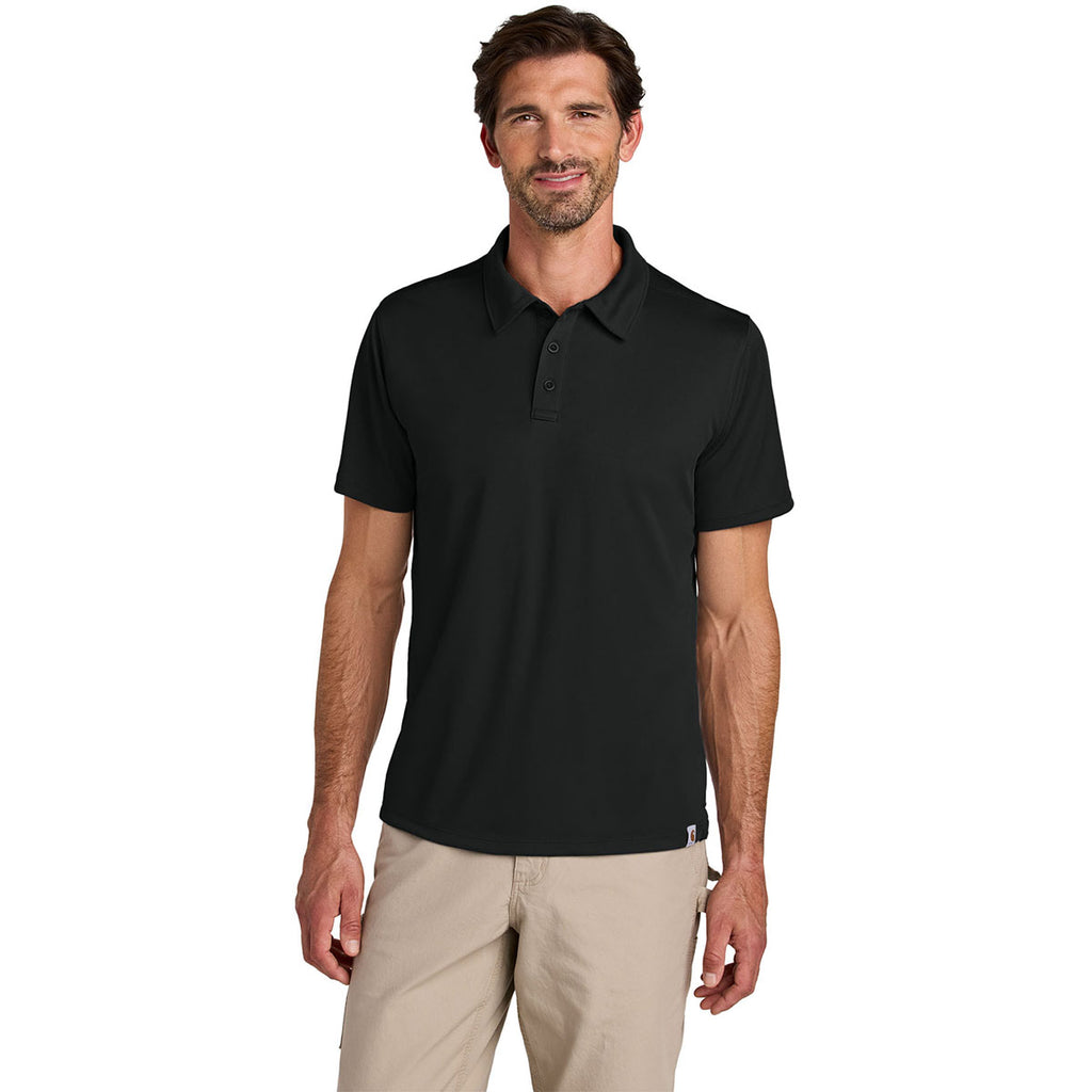 Carhartt Men's Black Force Sun Defender Polo