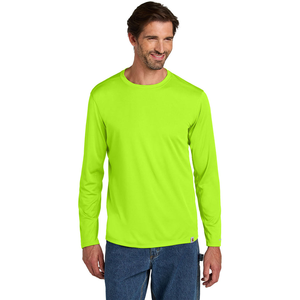 Carhartt Men's Brite Lime Force Sun Defender Long Sleeve T-Shirt