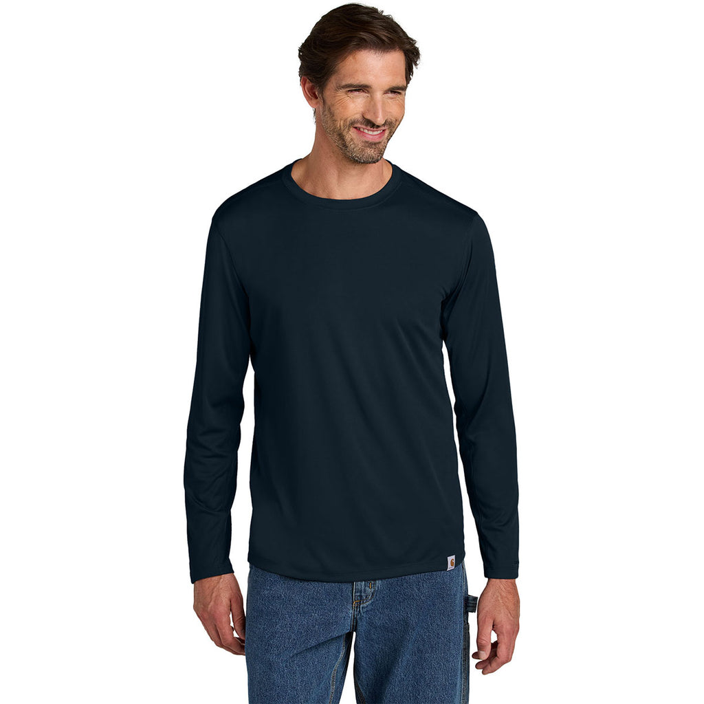 Carhartt Men's Navy Force Sun Defender Long Sleeve T-Shirt