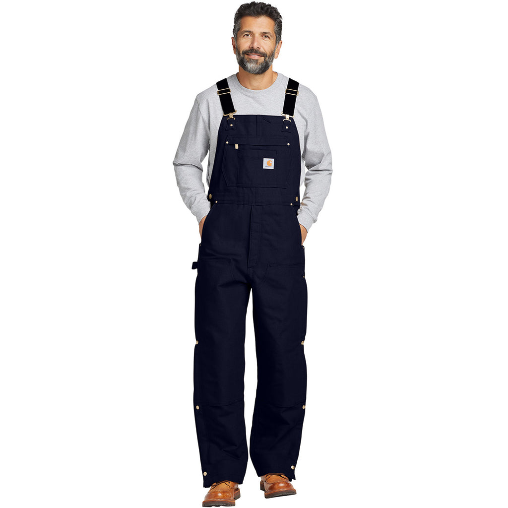 Carhartt Unisex Dark Navy Short Firm Duck Insulated Bib Overalls