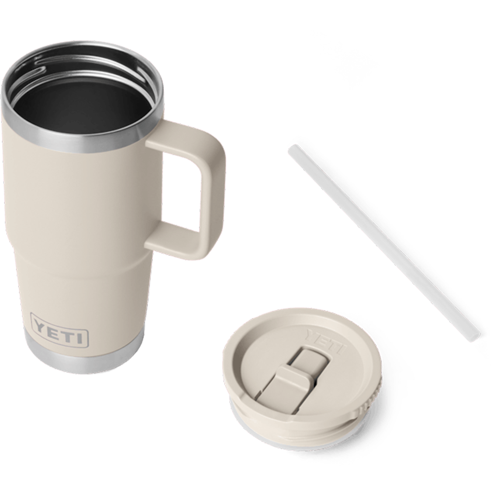 YETI Cape Taupe Rambler 20 oz Travel Straw Mug with Color-Matched Straw Lid