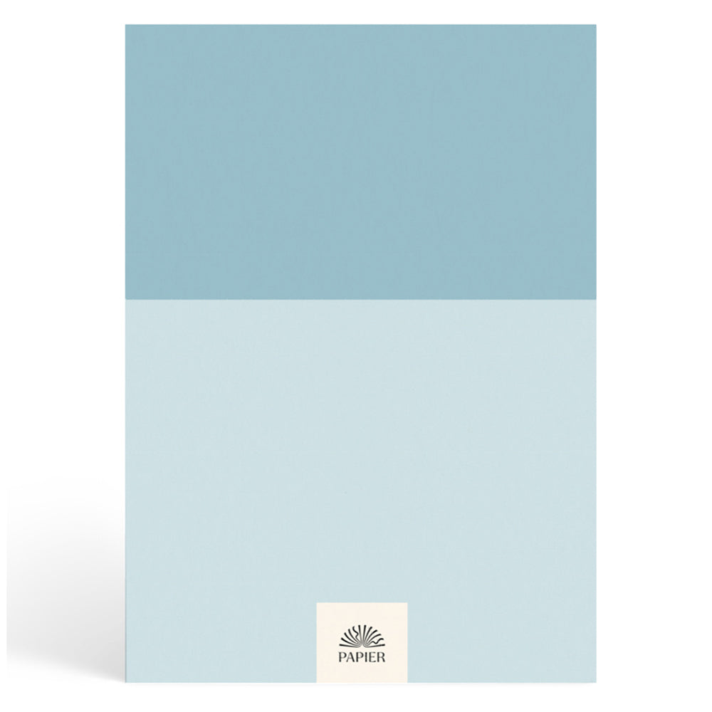 Papier Blue/Light Blue Colorblock Recipe Journal