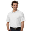 Devon & Jones Men's White Seaton Pebble Textured Polo