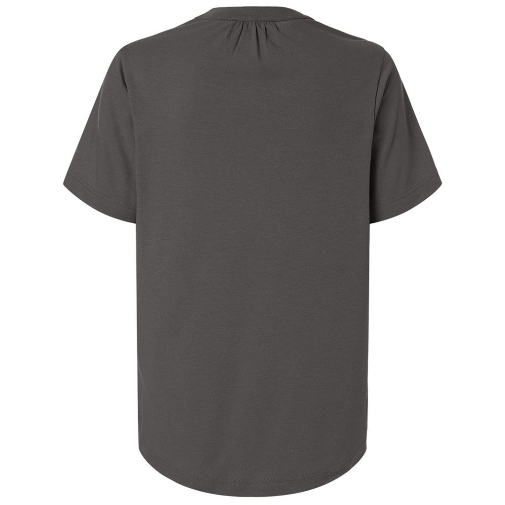 Devon & Jones Women's Graphite Seaton Pebble Textured Polo
