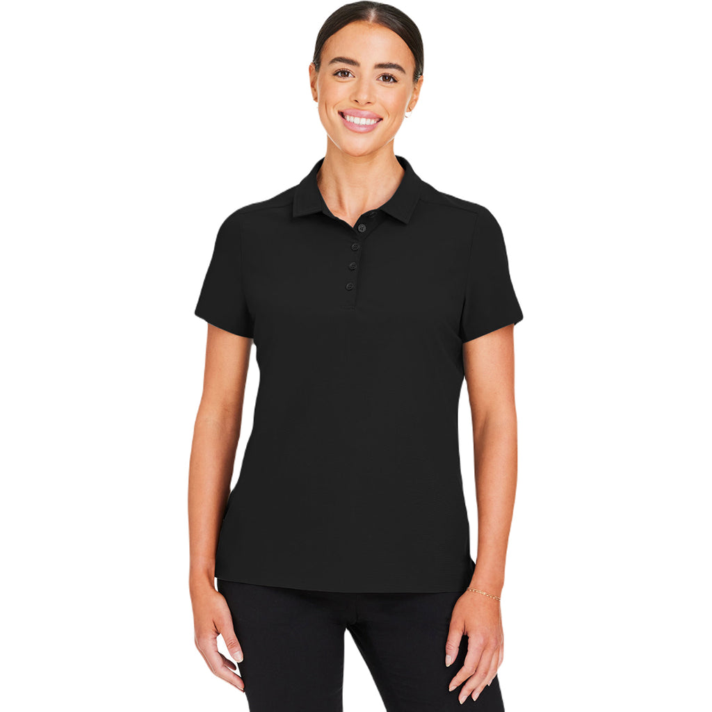 Devon & Jones Women's Black CrownLux Performance Windsor Welded Polo