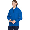 Devon & Jones Men's French Blue CrownLux Performance Windsor Welded Quarter-Zip