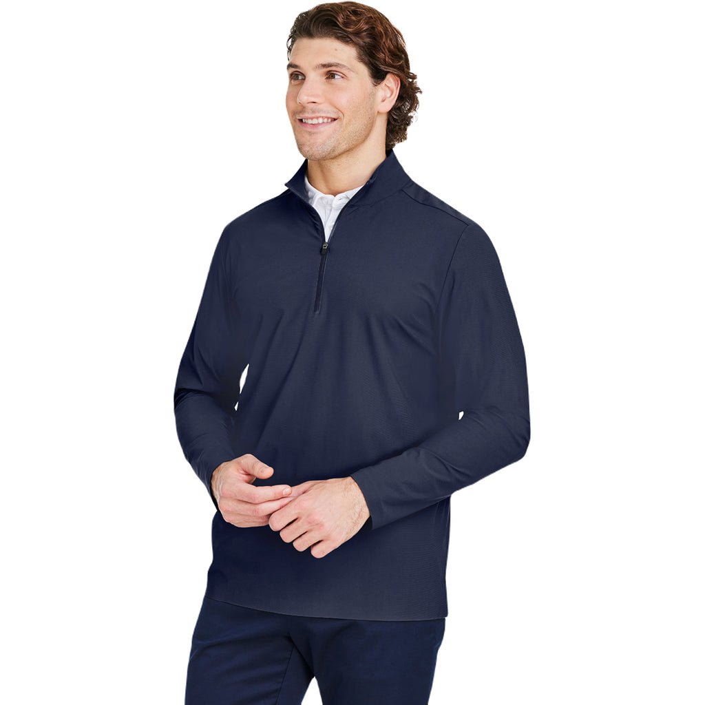 Devon & Jones Men's Navy CrownLux Performance Windsor Welded Quarter-Zip