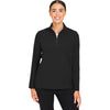 Devon & Jones Women's Black CrownLux Performance Windsor Welded Quarter-Zip