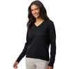Devon & Jones Women's Black New Classics V-Neck Sweater