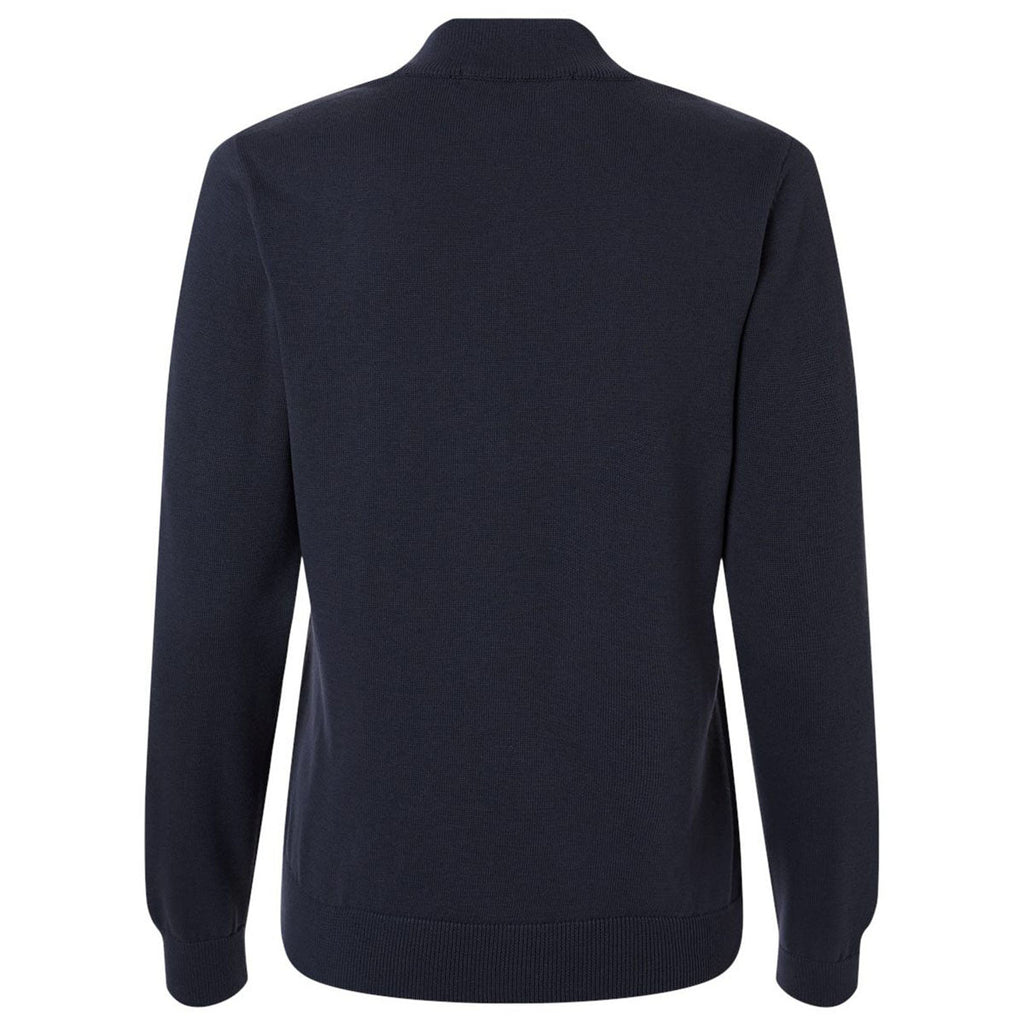 Devon & Jones Women's Navy New Classics Quarter-Zip Sweater
