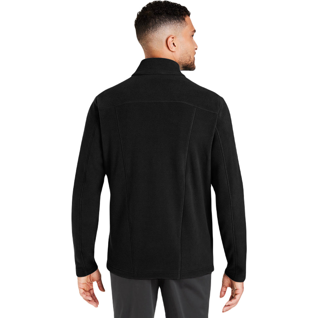 Devon & Jones Men's Black CrownLux Performance Fleece Full-Zip